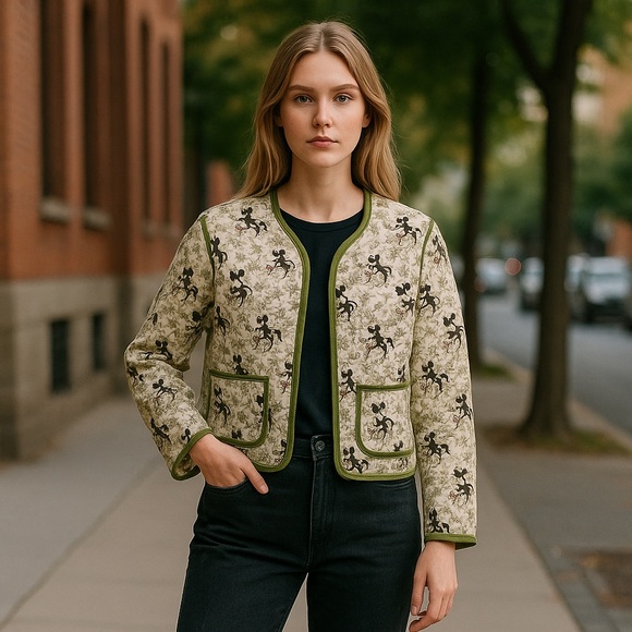 Disney Jackets & Blazers - NWT Disney Parks Bambi Quilted Jacket Green